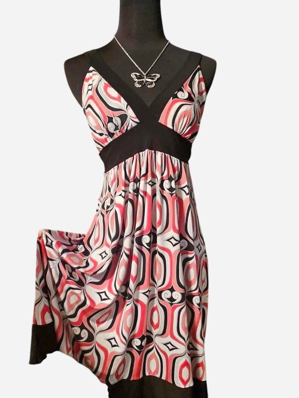 Pink + Black 2000's Funky Dress